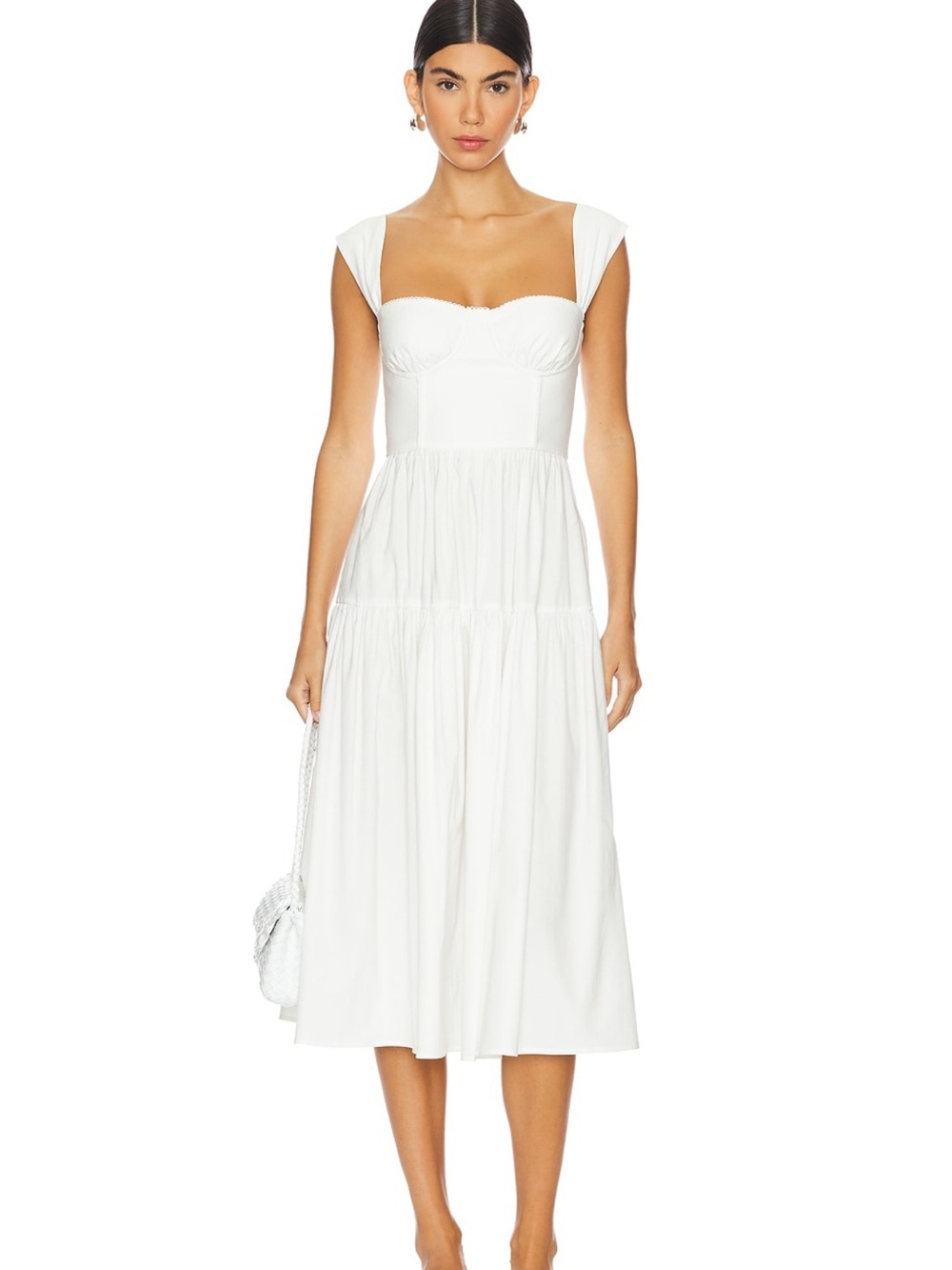 Who What Wear Bustier Midi Dress with Wide Straps